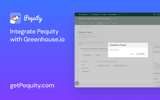 Pequity for Greenhouse Instacart  from Chrome web store to be run with OffiDocs Chromium online