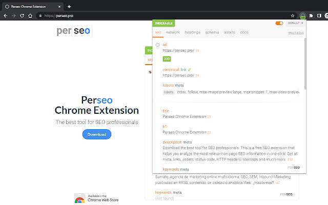 Perseo  from Chrome web store to be run with OffiDocs Chromium online