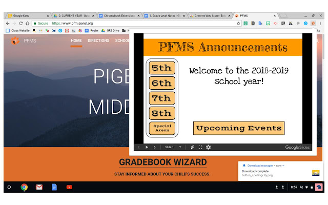 PFMS Announcements  from Chrome web store to be run with OffiDocs Chromium online