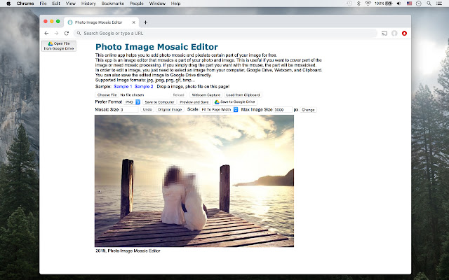 Photo Image Mosaic Editor  from Chrome web store to be run with OffiDocs Chromium online