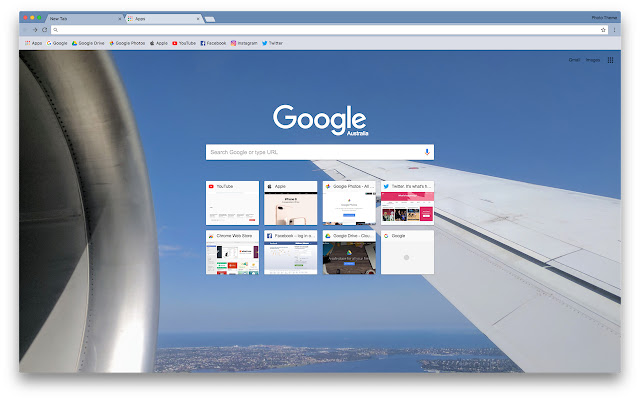 Photo Theme Plane Wing  from Chrome web store to be run with OffiDocs Chromium online