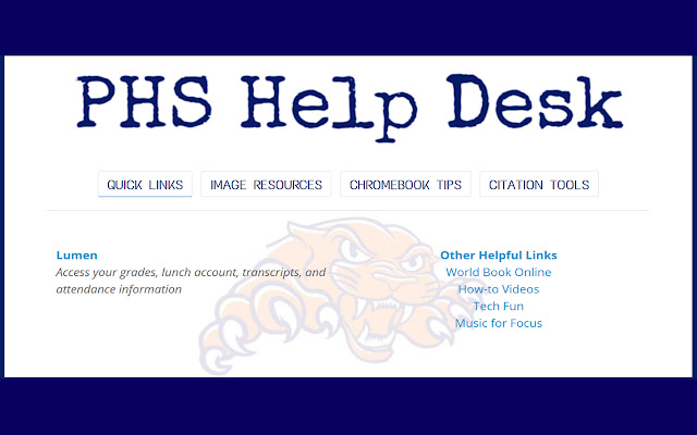 PHS Help Desk  from Chrome web store to be run with OffiDocs Chromium online