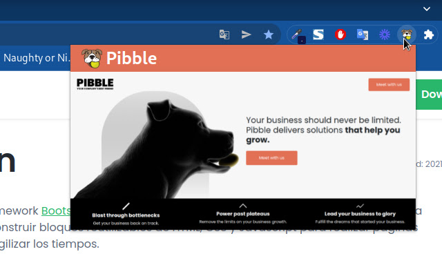 Pibble  from Chrome web store to be run with OffiDocs Chromium online