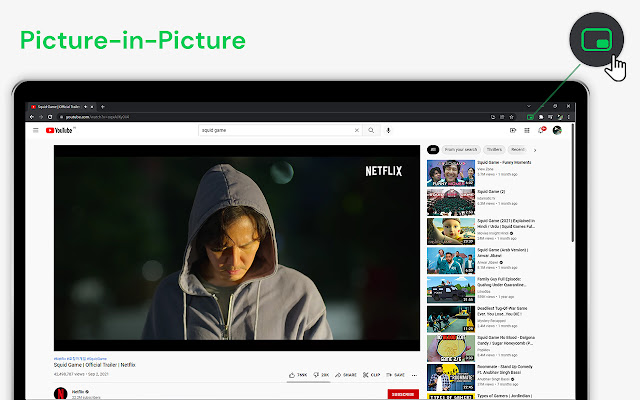 Picture in Picture  from Chrome web store to be run with OffiDocs Chromium online