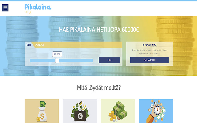 Pikalaina  from Chrome web store to be run with OffiDocs Chromium online