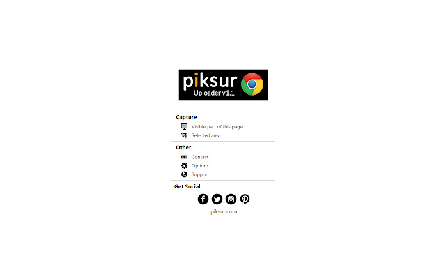 Piksur Uploader  from Chrome web store to be run with OffiDocs Chromium online