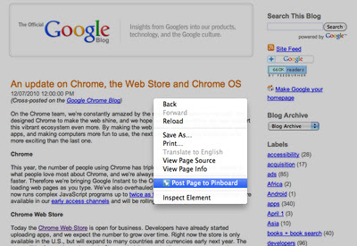 Pinboard Right  from Chrome web store to be run with OffiDocs Chromium online