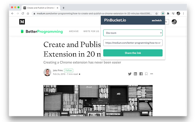 PinBucket.io  from Chrome web store to be run with OffiDocs Chromium online