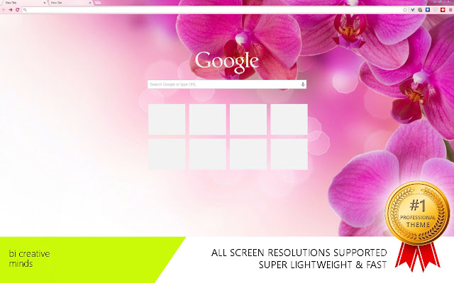 Pink Orchids  from Chrome web store to be run with OffiDocs Chromium online