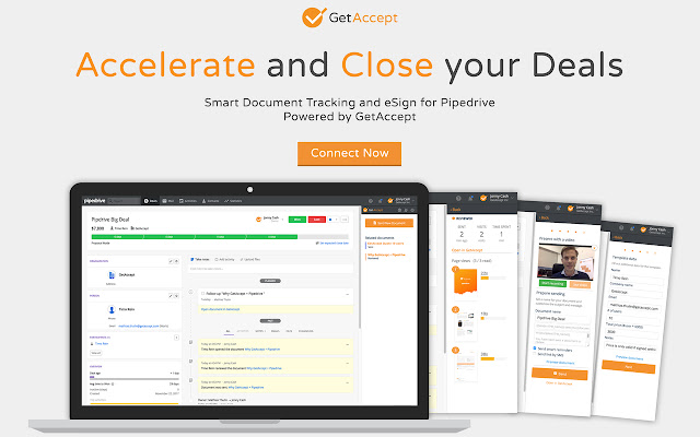 Pipedrive eSignatures by GetAccept  from Chrome web store to be run with OffiDocs Chromium online