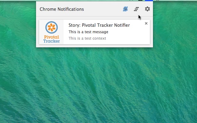 Pivotal Tracker Notifier  from Chrome web store to be run with OffiDocs Chromium online