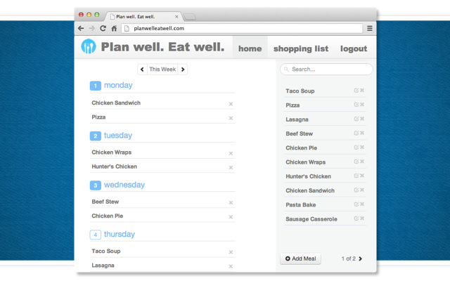 Plan well. Eat well.  from Chrome web store to be run with OffiDocs Chromium online