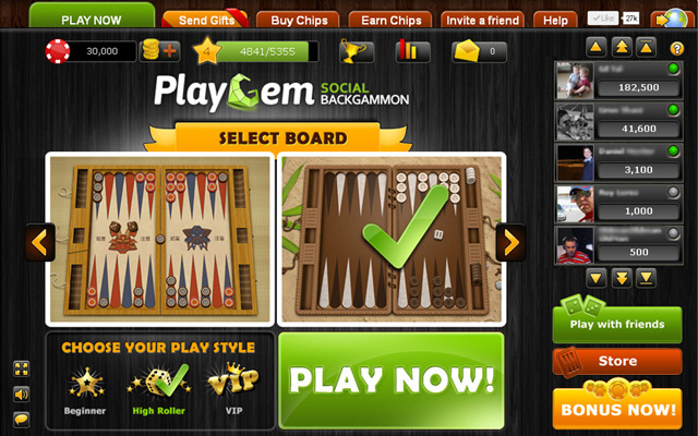 PlayGem Backgammon  from Chrome web store to be run with OffiDocs Chromium online
