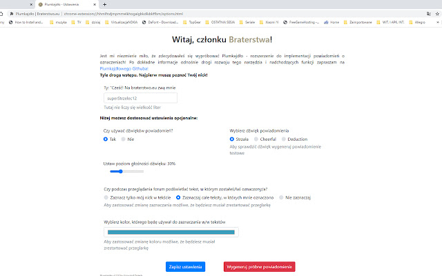 Plumkajdło | Braterstwo.eu  from Chrome web store to be run with OffiDocs Chromium online