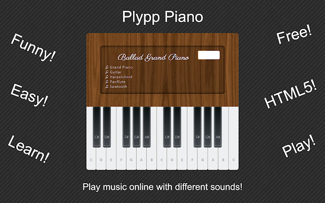 Plypp Piano  from Chrome web store to be run with OffiDocs Chromium online