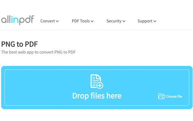 PNG to PDF Allinpdf.com  from Chrome web store to be run with OffiDocs Chromium online