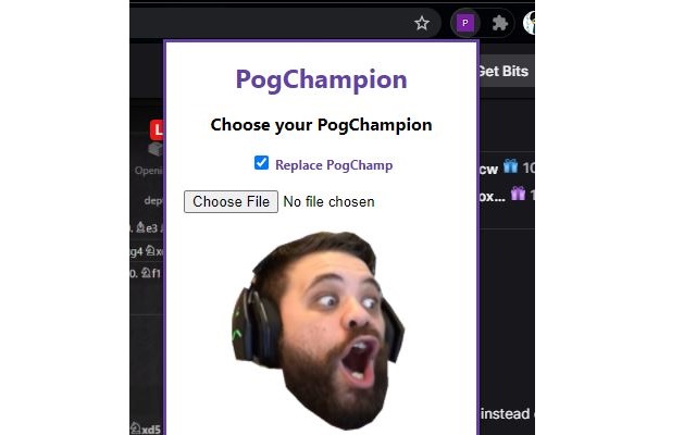 PogChampion  from Chrome web store to be run with OffiDocs Chromium online