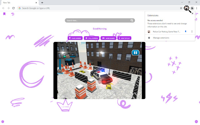 Police Car Parking Game New Tab  from Chrome web store to be run with OffiDocs Chromium online