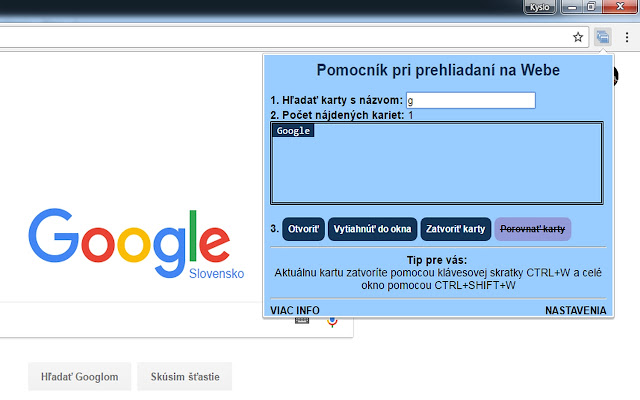 Pomocník pri prehliadaní na Webe  from Chrome web store to be run with OffiDocs Chromium online