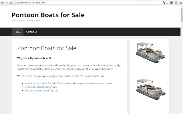 Pontoon Boats for Sale  from Chrome web store to be run with OffiDocs Chromium online