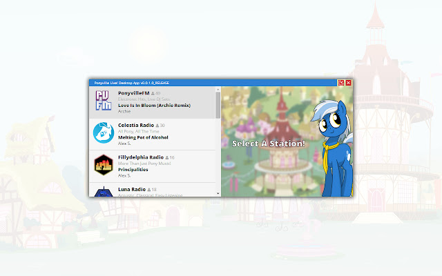 Ponyville Live! Desktop App  from Chrome web store to be run with OffiDocs Chromium online