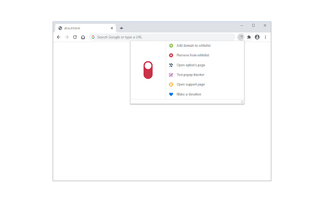 Popup Blocker (Lite)  from Chrome web store to be run with OffiDocs Chromium online