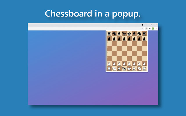 Popup Chess  from Chrome web store to be run with OffiDocs Chromium online