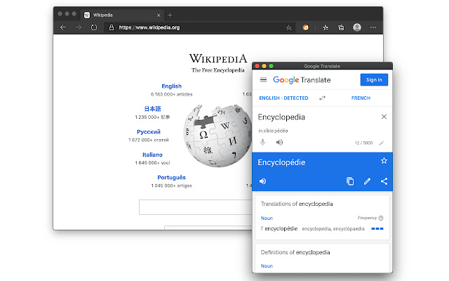 Popup View for Google™ Translate  from Chrome web store to be run with OffiDocs Chromium online