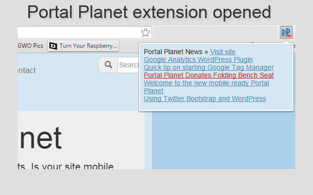 Portal Planet News  from Chrome web store to be run with OffiDocs Chromium online