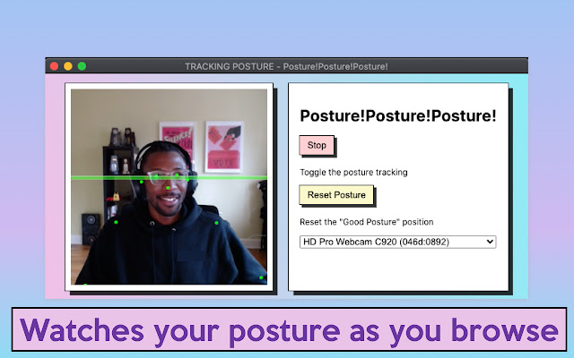 Posture!Posture!Posture!  from Chrome web store to be run with OffiDocs Chromium online