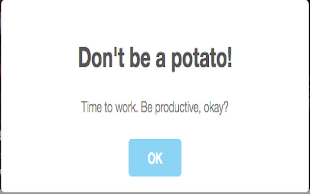 Potato timer  from Chrome web store to be run with OffiDocs Chromium online