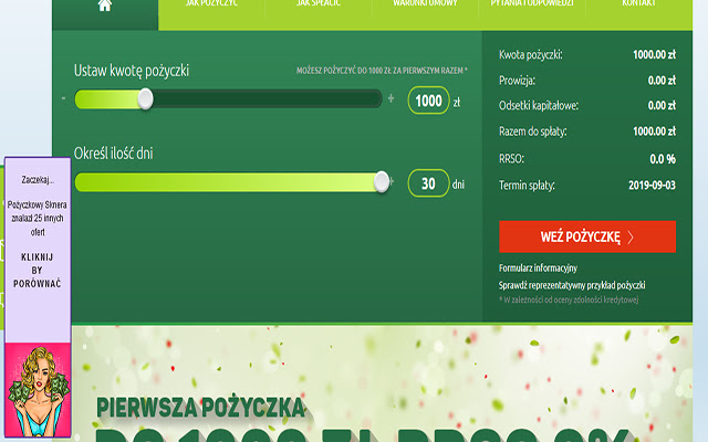 Pożyczkowy Sknera  from Chrome web store to be run with OffiDocs Chromium online