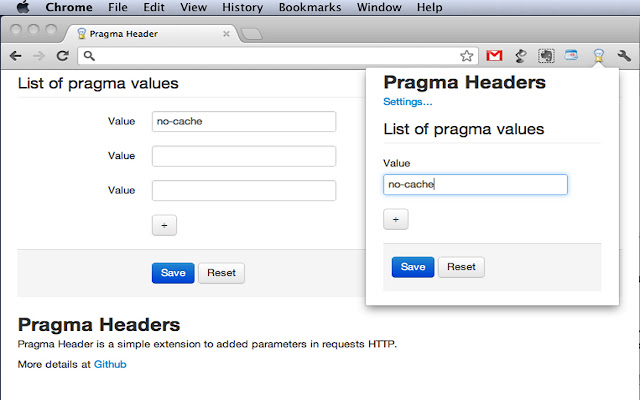 Pragma Header  from Chrome web store to be run with OffiDocs Chromium online