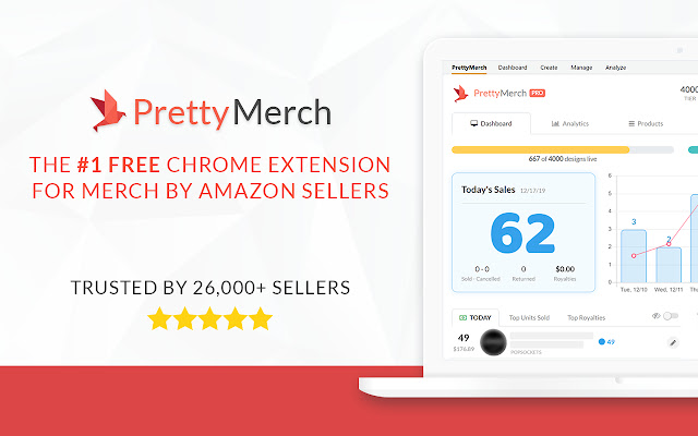 PrettyMerch for Merch by Amazon™  from Chrome web store to be run with OffiDocs Chromium online