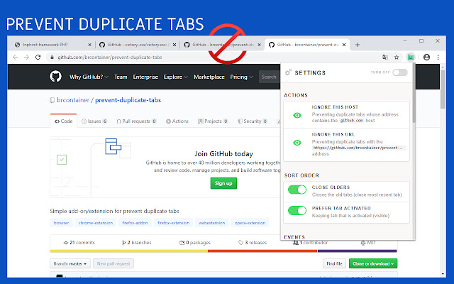 অনলাইনে OffiDocs Chromium এর সাথে চালানোর জন্য Chrome ওয়েব স্টোর থেকে ডুপ্লিকেট ট্যাবগুলিকে আটকান৷