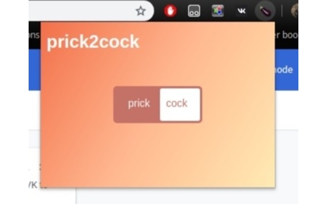 prick2cock  from Chrome web store to be run with OffiDocs Chromium online