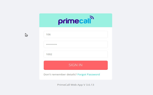 PrimeCall Web App  from Chrome web store to be run with OffiDocs Chromium online