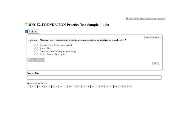 PRINCE2 FOUNDATION exam prep plugin  from Chrome web store to be run with OffiDocs Chromium online