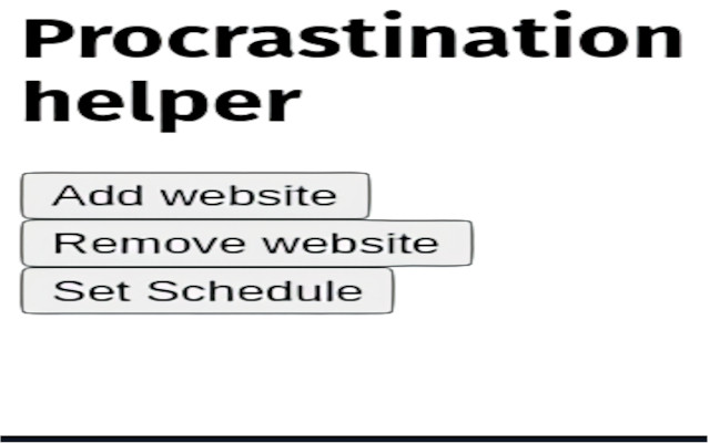 Procrastinator Helper  from Chrome web store to be run with OffiDocs Chromium online