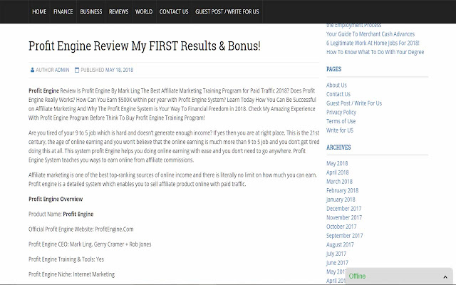 Profit Engine  from Chrome web store to be run with OffiDocs Chromium online
