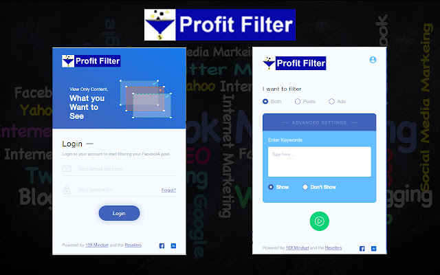 Profit Filter  from Chrome web store to be run with OffiDocs Chromium online