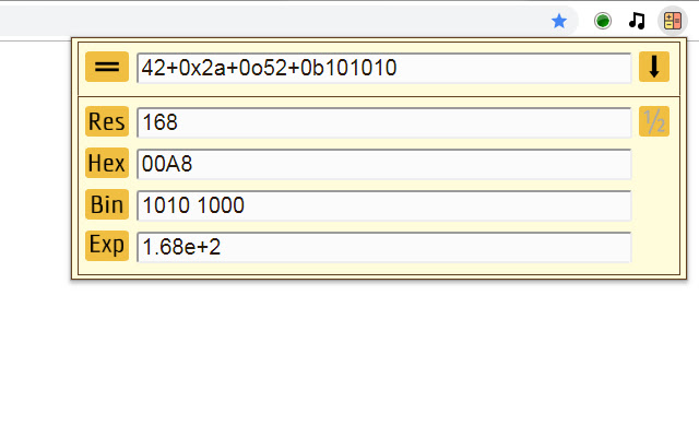Programmers Calculator  from Chrome web store to be run with OffiDocs Chromium online