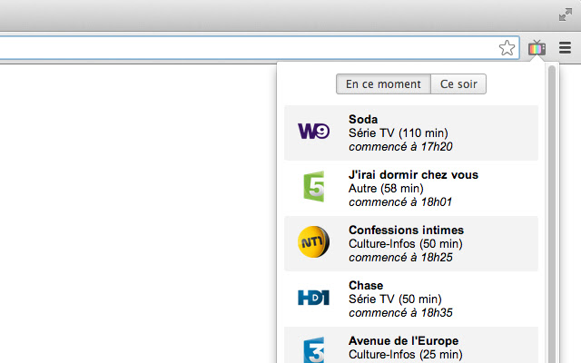 Programme TV  from Chrome web store to be run with OffiDocs Chromium online