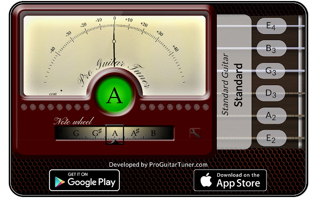 Pro Guitar Tuner  from Chrome web store to be run with OffiDocs Chromium online