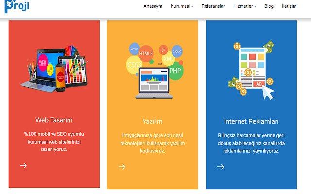 Proji Dijital Pazarlama Ajansı  from Chrome web store to be run with OffiDocs Chromium online