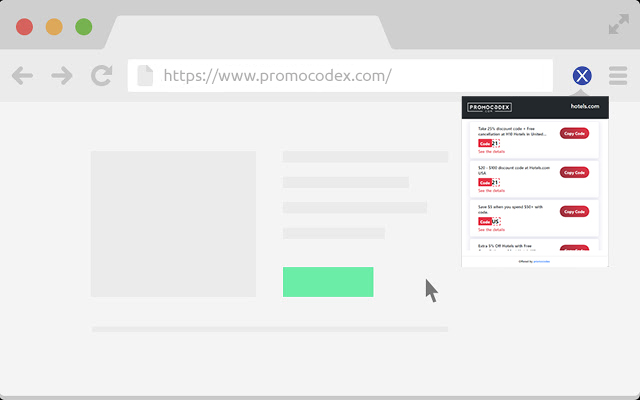 Promocodex USA  from Chrome web store to be run with OffiDocs Chromium online