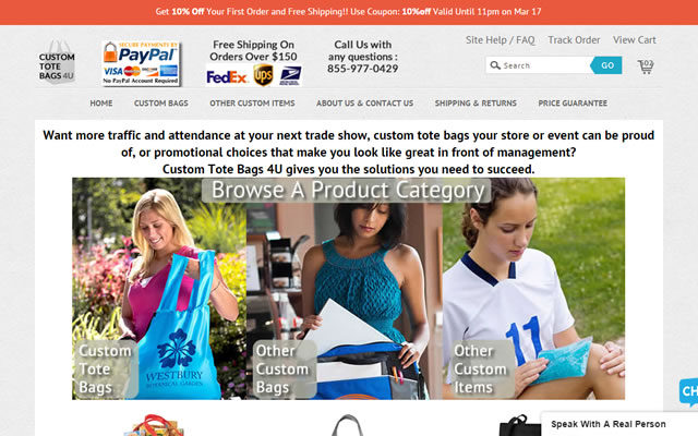 Promotional Products CustomToteBags4U  from Chrome web store to be run with OffiDocs Chromium online