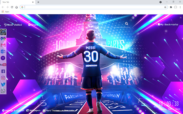 PSG Paris Saint Germain Wallpapers New Tab  from Chrome web store to be run with OffiDocs Chromium online