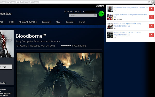 PSN Wishlist  from Chrome web store to be run with OffiDocs Chromium online