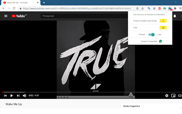 Pular Anúncios Youtube  from Chrome web store to be run with OffiDocs Chromium online